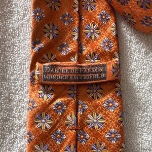 Daniel de Fasson Orange Patterned Tie